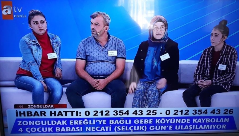Kaybolan Necati Gün’ün ailesi Müge Anlı’ya katıldı.