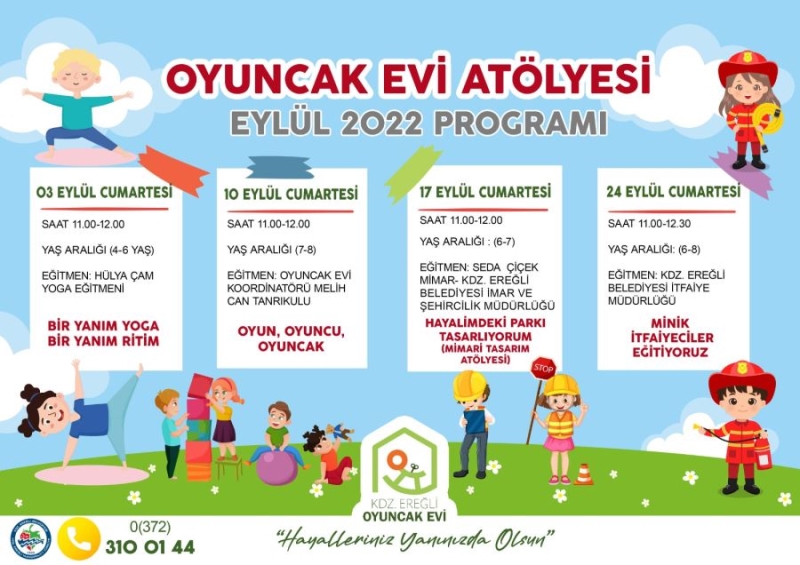 OYUNCAK EVİ, EYLÜL AYI PROGRAMI AÇIKLANDI