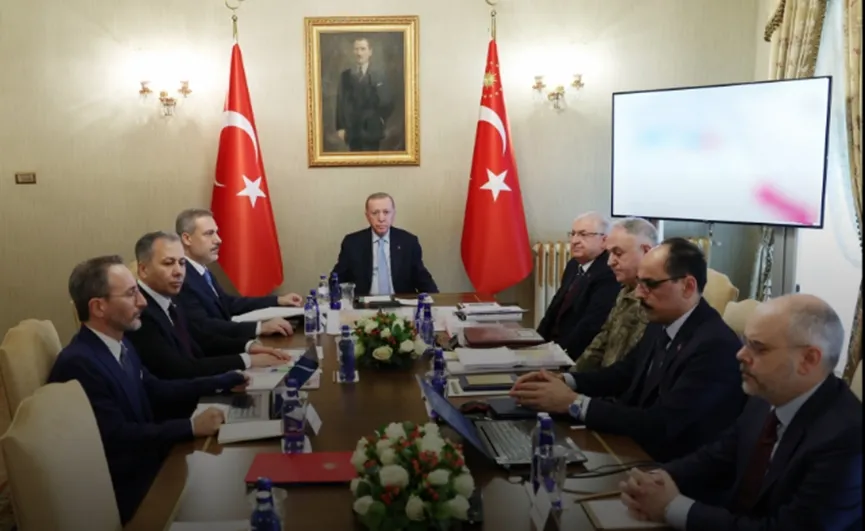 Cumhurbaşkanı Erdoğan başkanlığında yapılan güvenlik toplantısına ilişkin basın açıklaması