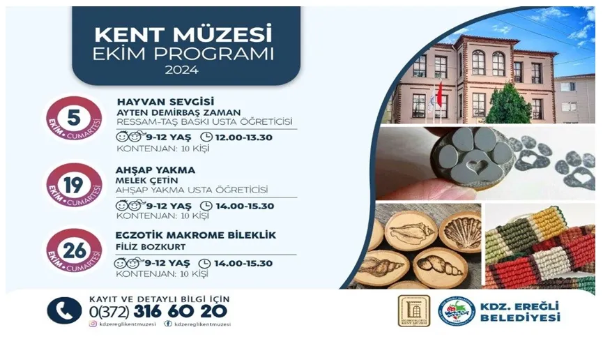 KENT MÜZESİ EKİM AYI ATÖLYE PROGRAMI