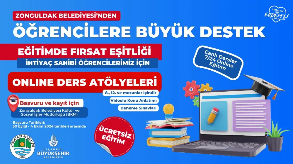 Zonguldak Belediyesi’nden Eğitime Büyük Destek