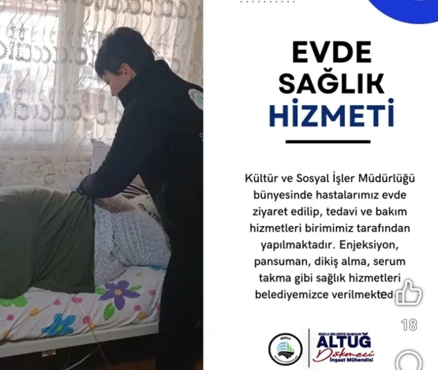 ZONGULDAK’TA BELEDİYE, HASTALARA EVDE SAĞLIK HİZMETİ SUNUYOR!