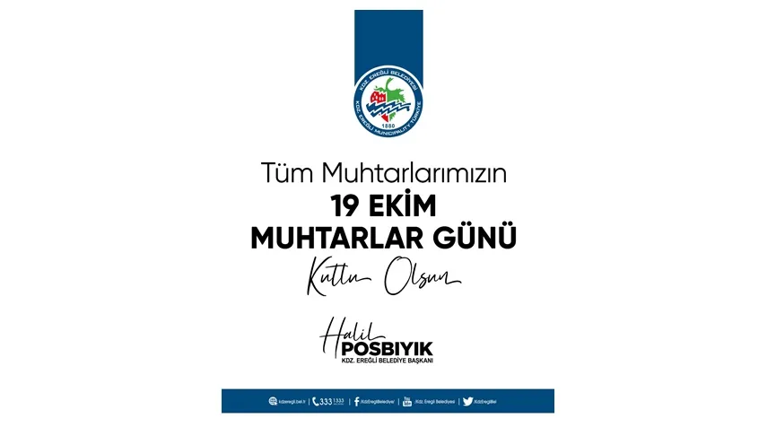 BAŞKAN POSBIYIK, MUHTARLAR GÜNÜ’NÜ KUTLADI
