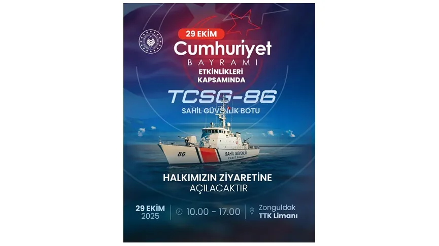 TCSG-86 Sahil Güvenlik Botu, halkımızın ziyaretine açılacaktır.