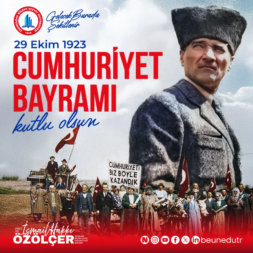 Rektör Özölçer’den 29 Ekim Cumhuriyet Bayramı Mesajı