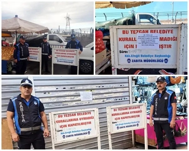 KDZ. EREĞLİ’DE, MÜŞTERİYE KABA DAVRANAN 2 TEZGAH KAPATILDI