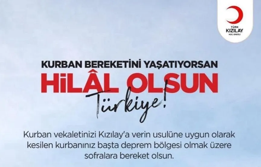 Kurban bereketini yaşatıyorsan, hilal olsunlar Türkiye