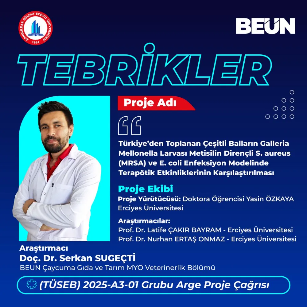 Doç. Dr. Sugeçti’nin Yer Aldığı Proje TÜSEB’den Destek Almaya Hak Kazandı