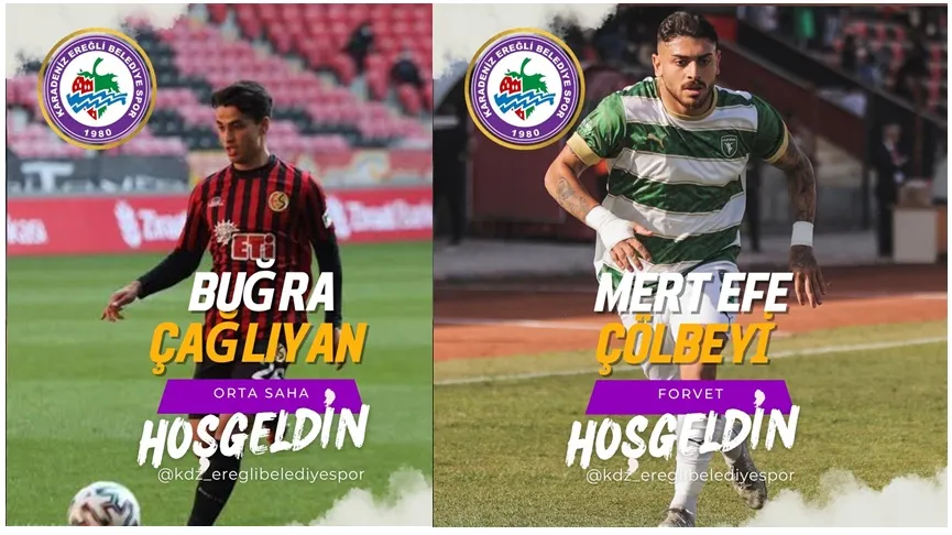 KDZ. EREĞLİ BELEDİYESPOR’DAN ÇİFTE TRANSFER